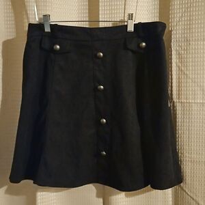 Takara  suede skirt black XL New